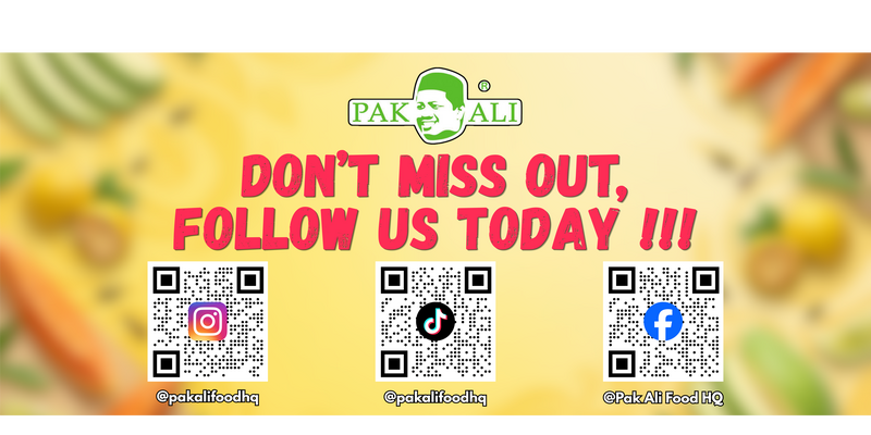 Ikuti Pak Ali Food di media sosial: Instagram dan TikTok @pakalifoodhq, Facebook Pak Ali Food HQ